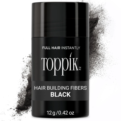 Toppik Hair Building Fibers, Keratin-Derived Fibres 12g/0.42oz (Black)